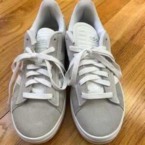 Adidas Gray and White Sneakers